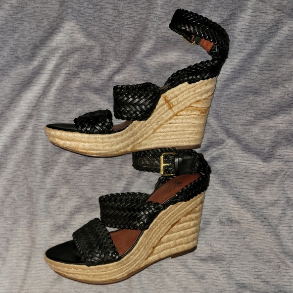 37 | MRKT | Triple Strap Espadrille Wedge Heels - Picture 5 of 10